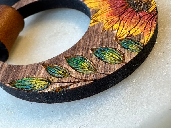 Boho Sunflower Hoops