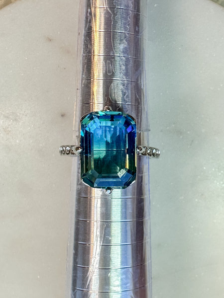 Turquoise Blue Ombré Ring