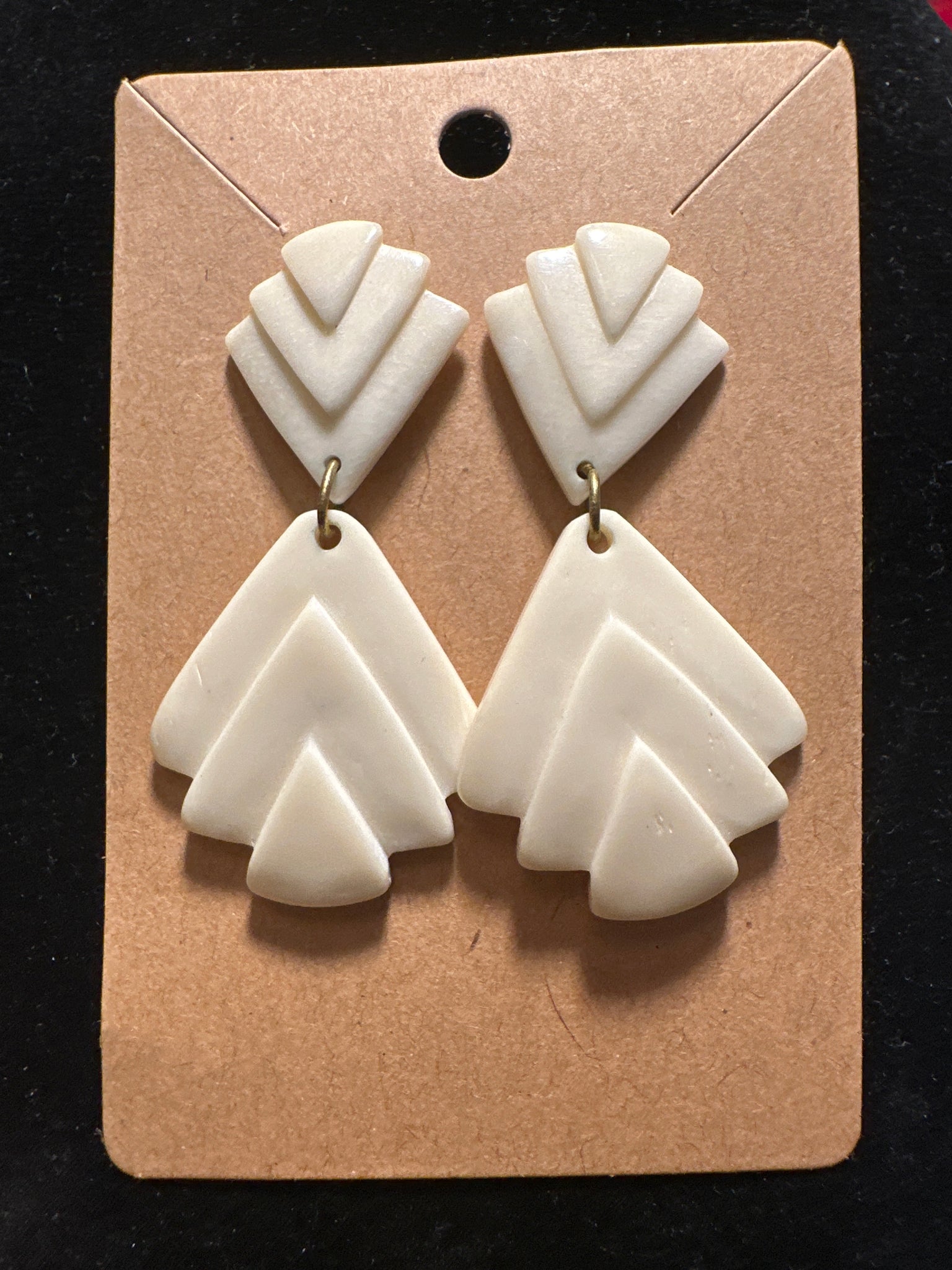 Vintage Lucite Post Back Pierced Earrings