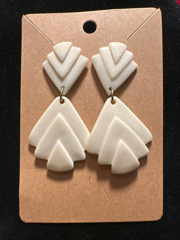 Vintage Lucite Post Back Pierced Earrings
