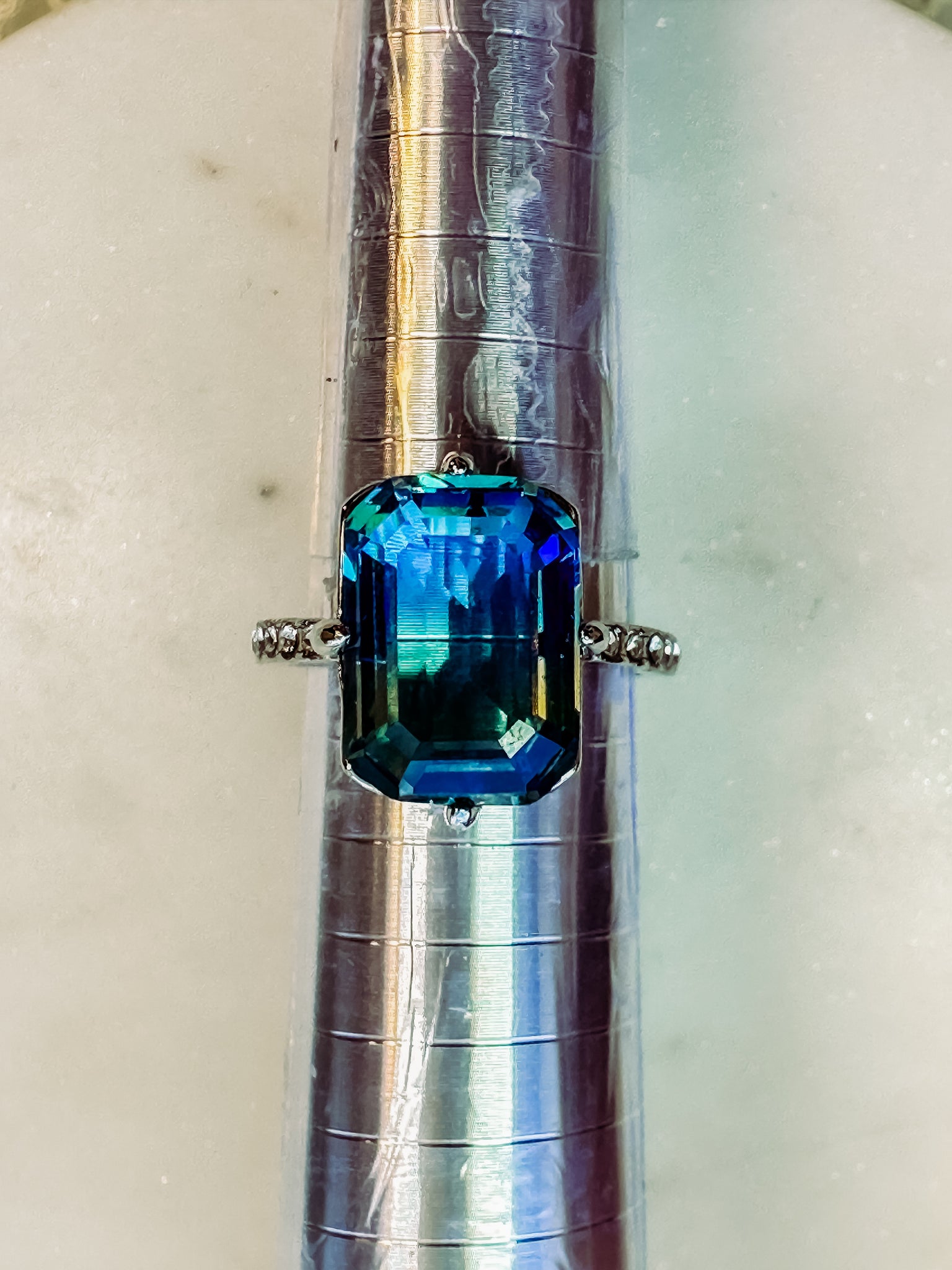 Turquoise Blue Ombré Ring