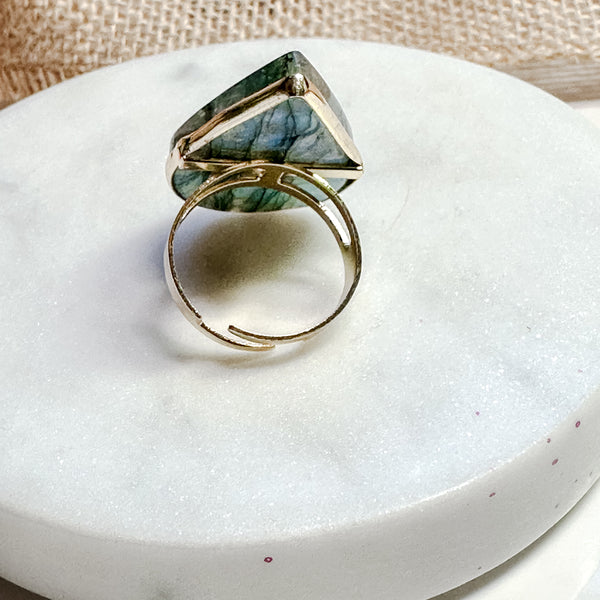 Labradorite Adjustable Fashion Ring