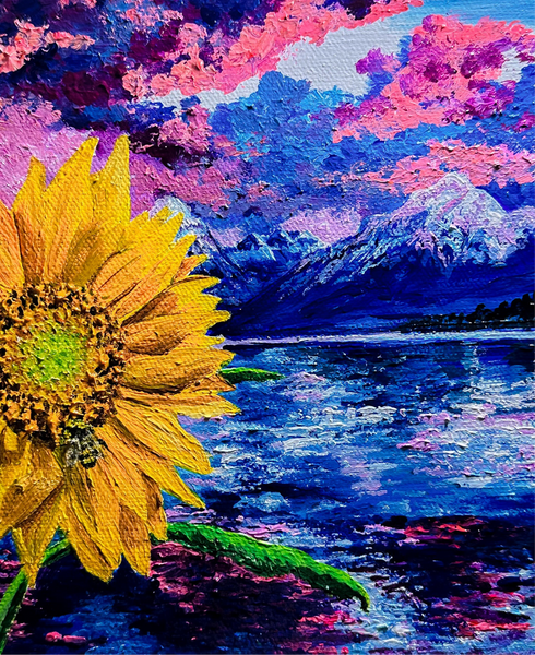 Sunflower & Bee