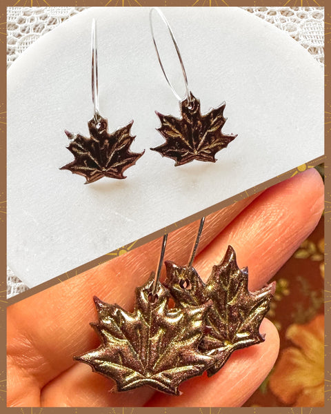 Autumn Leaves Hoops: Click Drop Down For Different Styles