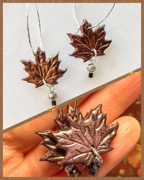 Autumn Leaves Hoops: Click Drop Down For Different Styles