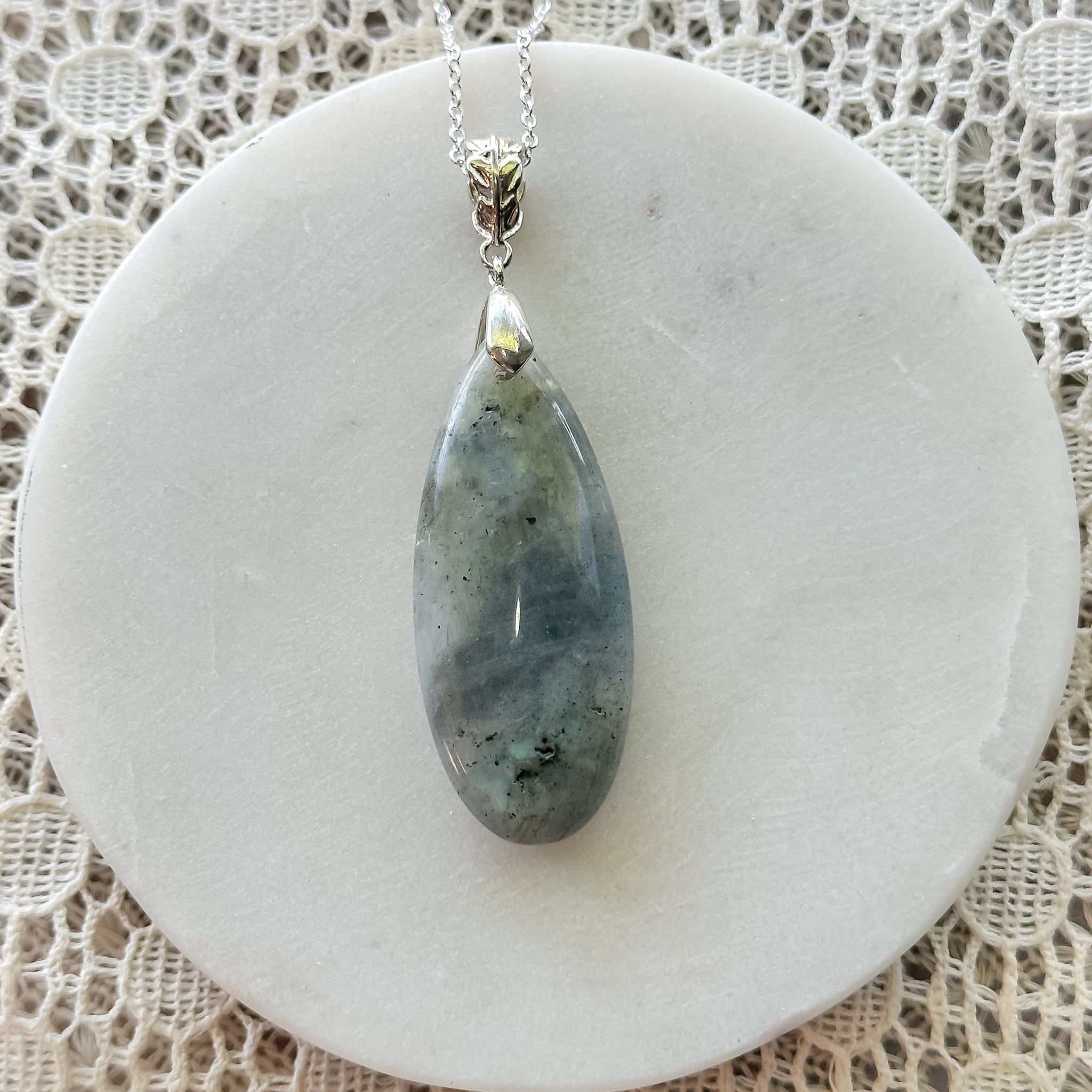Labradorite Teardrop Necklace
