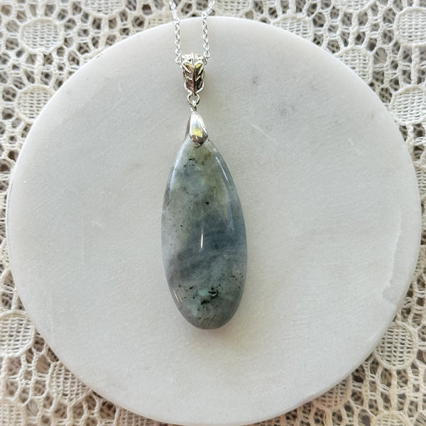 Labradorite Teardrop Necklace