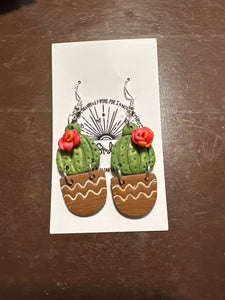 Succulent & Cacti Earrings: Click Drop Down For Different Styles