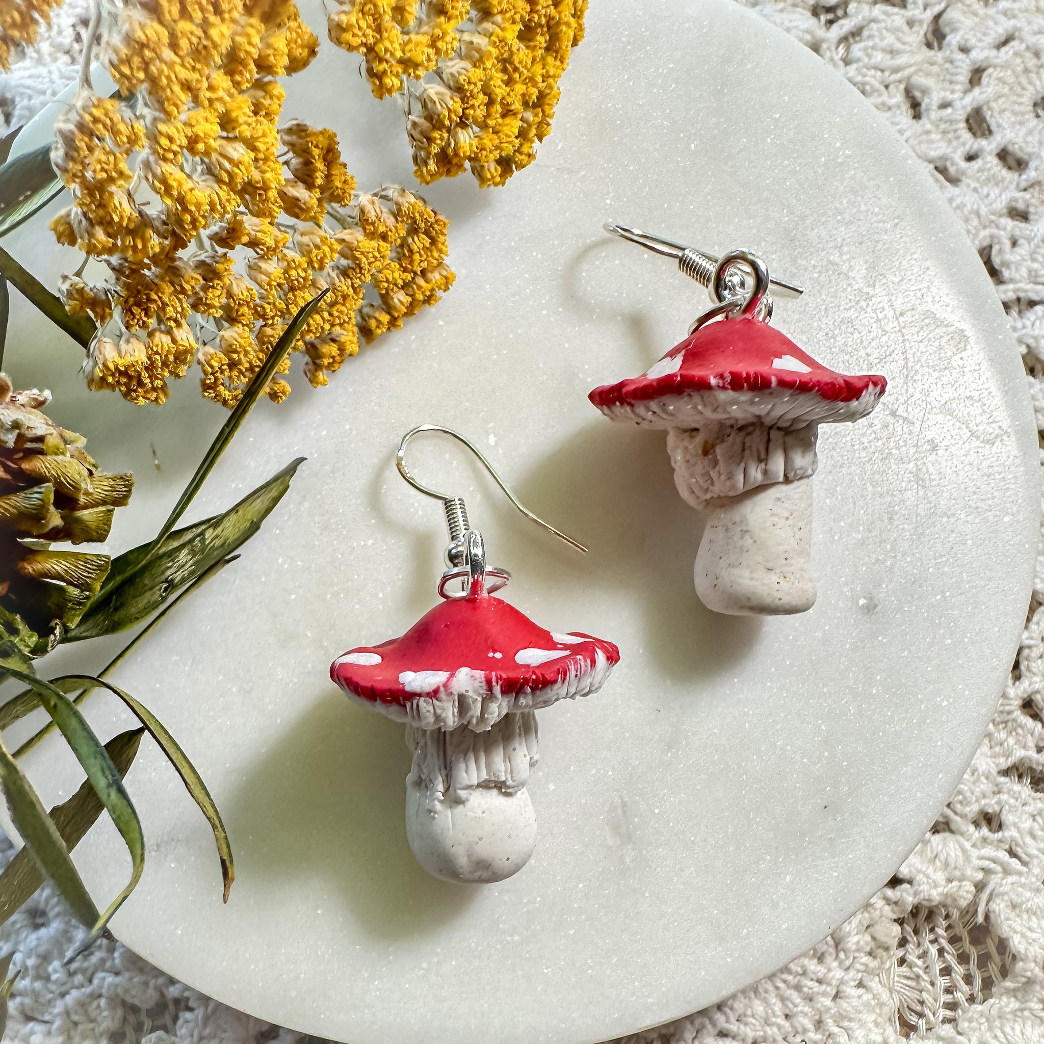 Mushroom Earrings: Click Drop Down For Different Styles