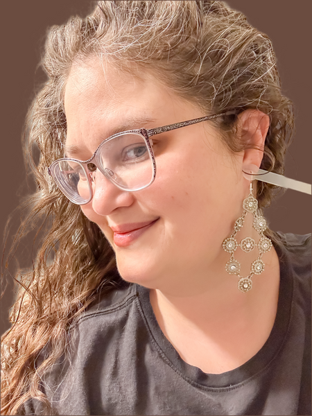 Faux Pearl & Rhinestone Chandelier Earrings