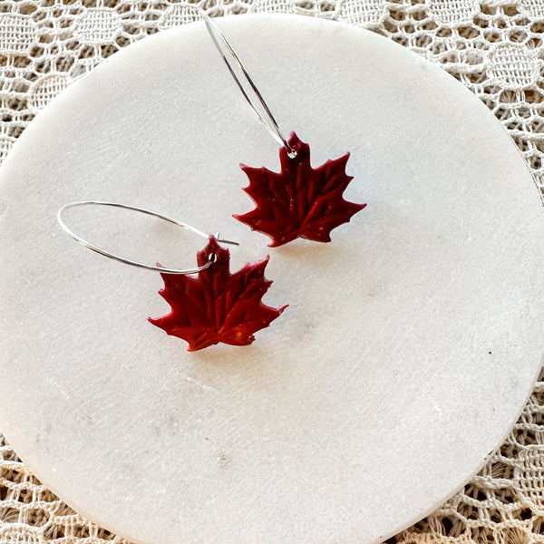 Autumn Leaves Hoops: Click Drop Down For Different Styles