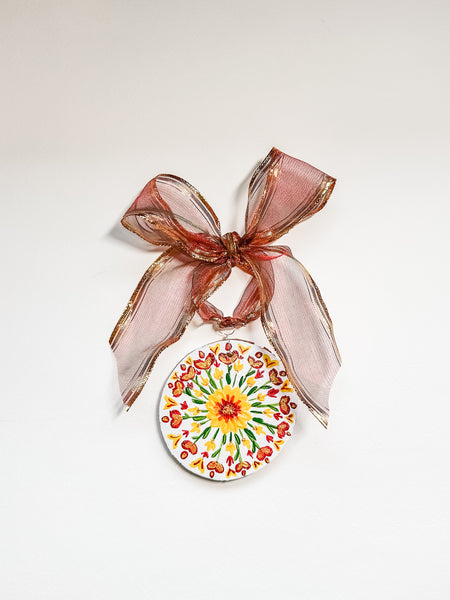 Painted Wood Slice Ornaments