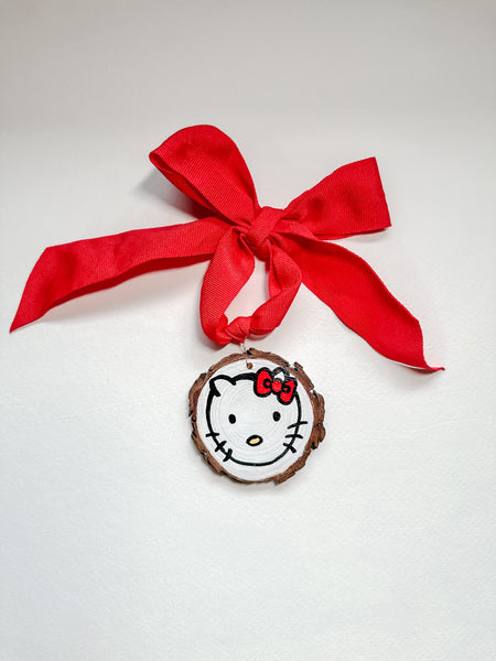 Painted Wood Slice Ornaments