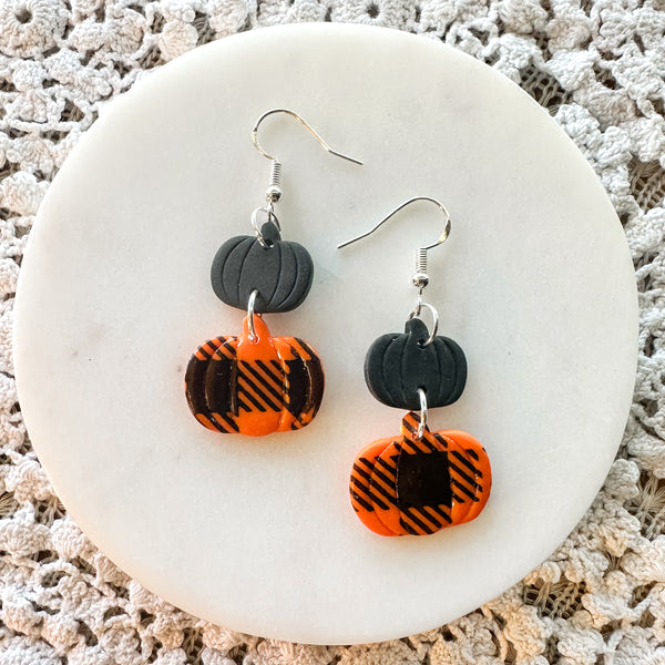 Pumpkin Dangles and Hoops: Click Drop Down For Different Styles