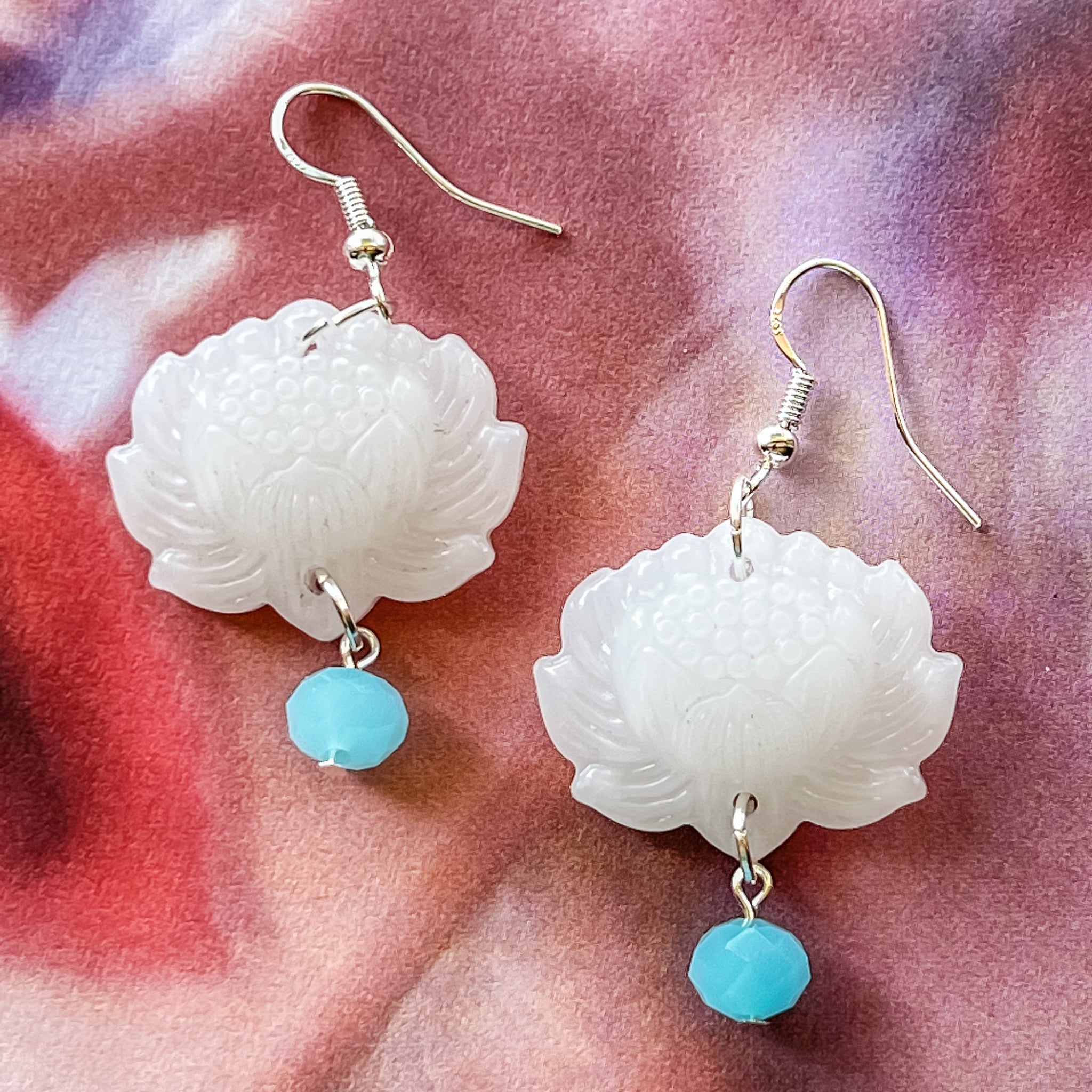 White Lotus Earrings