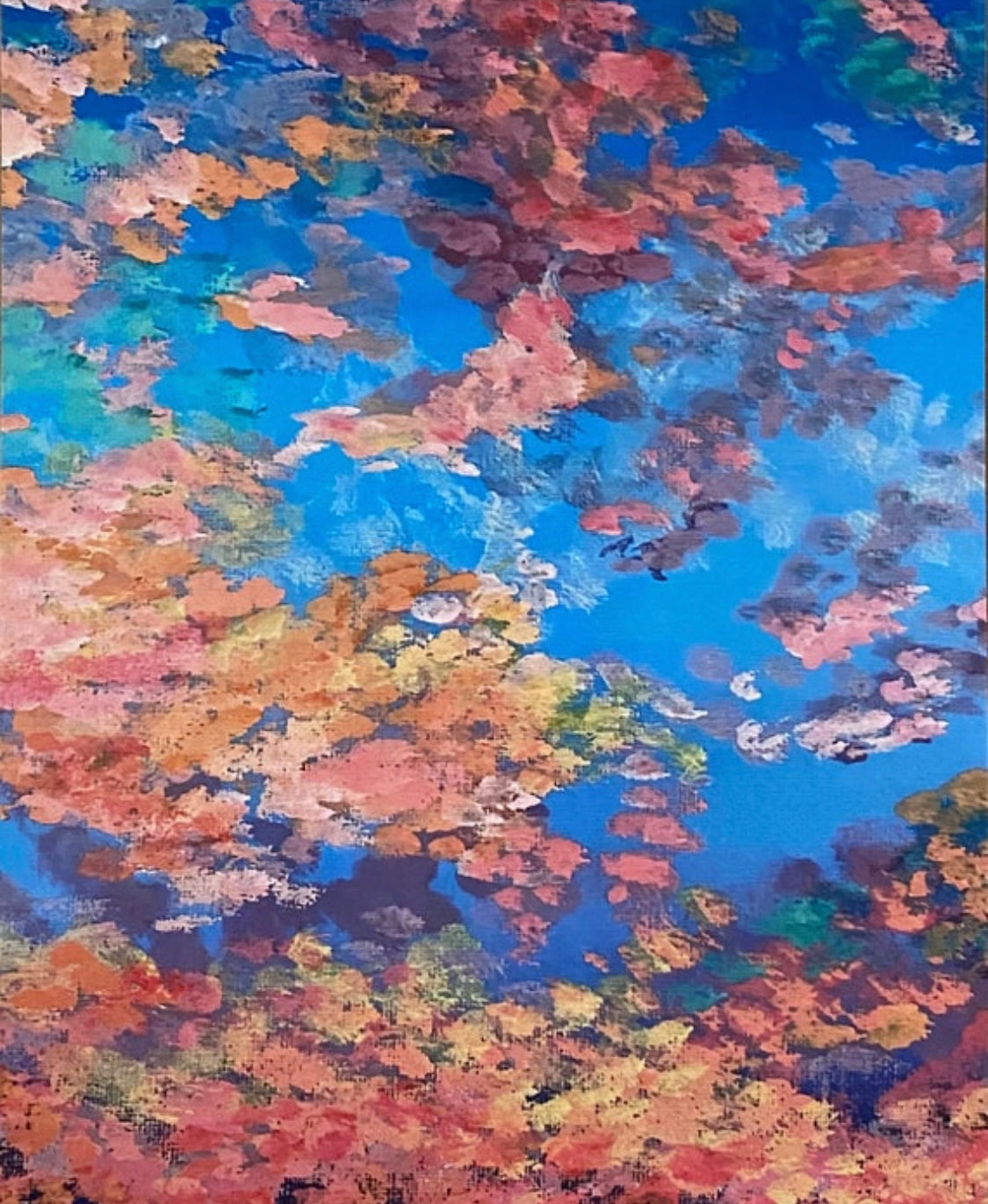 Rainbow Sherbet Abstract Clouds Art Print