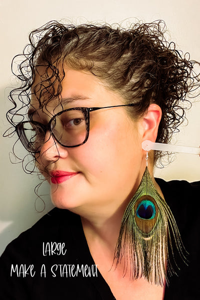 Peacock Feather Earrings