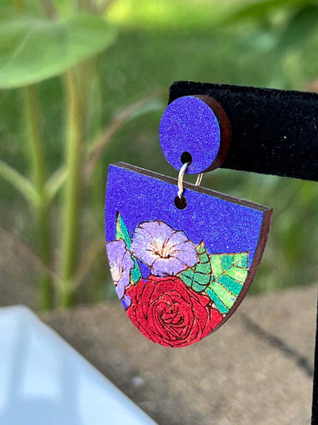 Retro Floral Postbacks: Click Drop Down For Different Styles