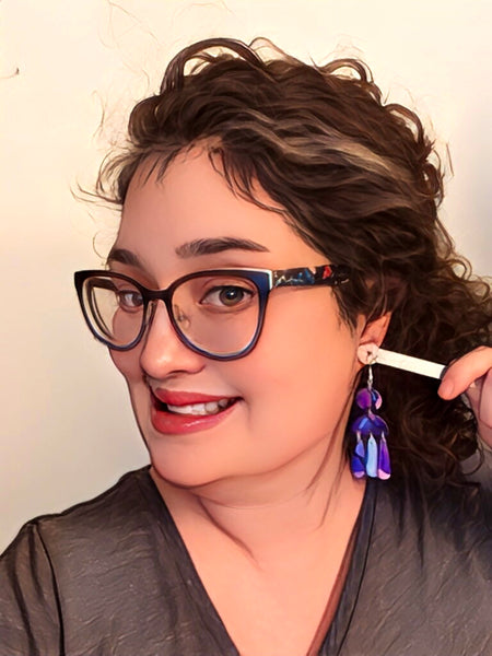 Twilight: Alcohol Ink Earrings (Silver)