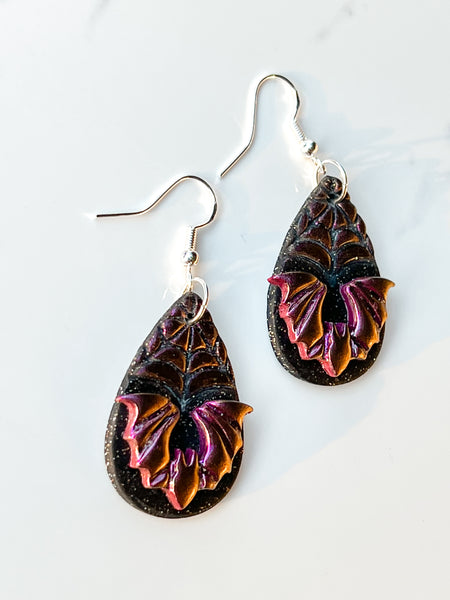 Spooky Bat Color Shift Earrings