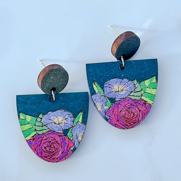 Retro Floral Postbacks: Click Drop Down For Different Styles