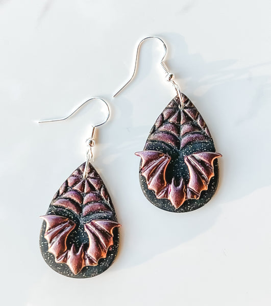 Spooky Bat Color Shift Earrings