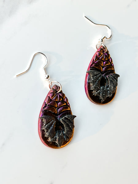 Spooky Bat Color Shift Earrings