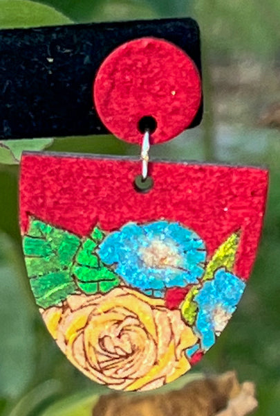 Retro Floral Postbacks: Click Drop Down For Different Styles