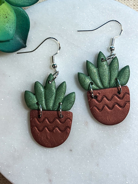 Succulent & Cacti Earrings: Click Drop Down For Different Styles