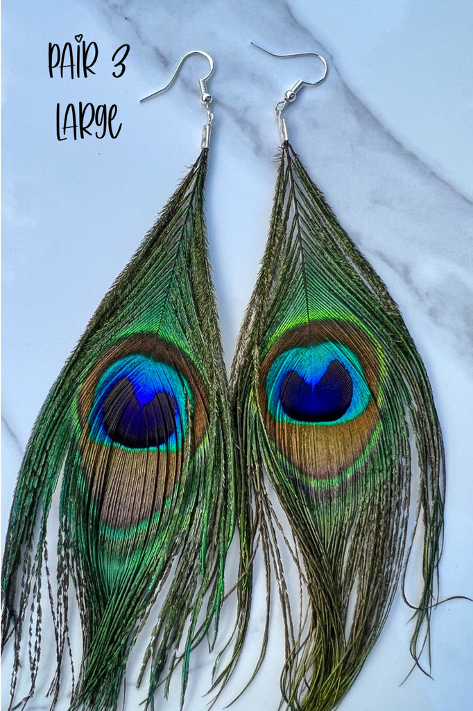 Green Feather Earrings Peacock Feather Earrings Long Green - Etsy | Feather  earrings diy, Peacock feather earrings, Feather earrings