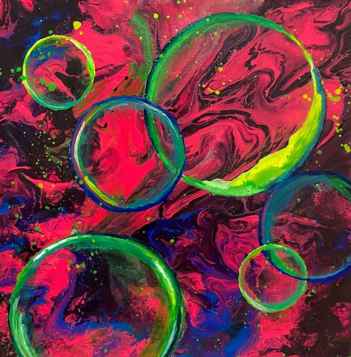 Neon Space Bubbles
