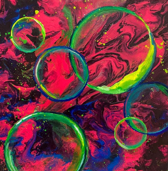 Neon Space Bubbles