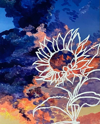 Sunflower Sunset Art Print