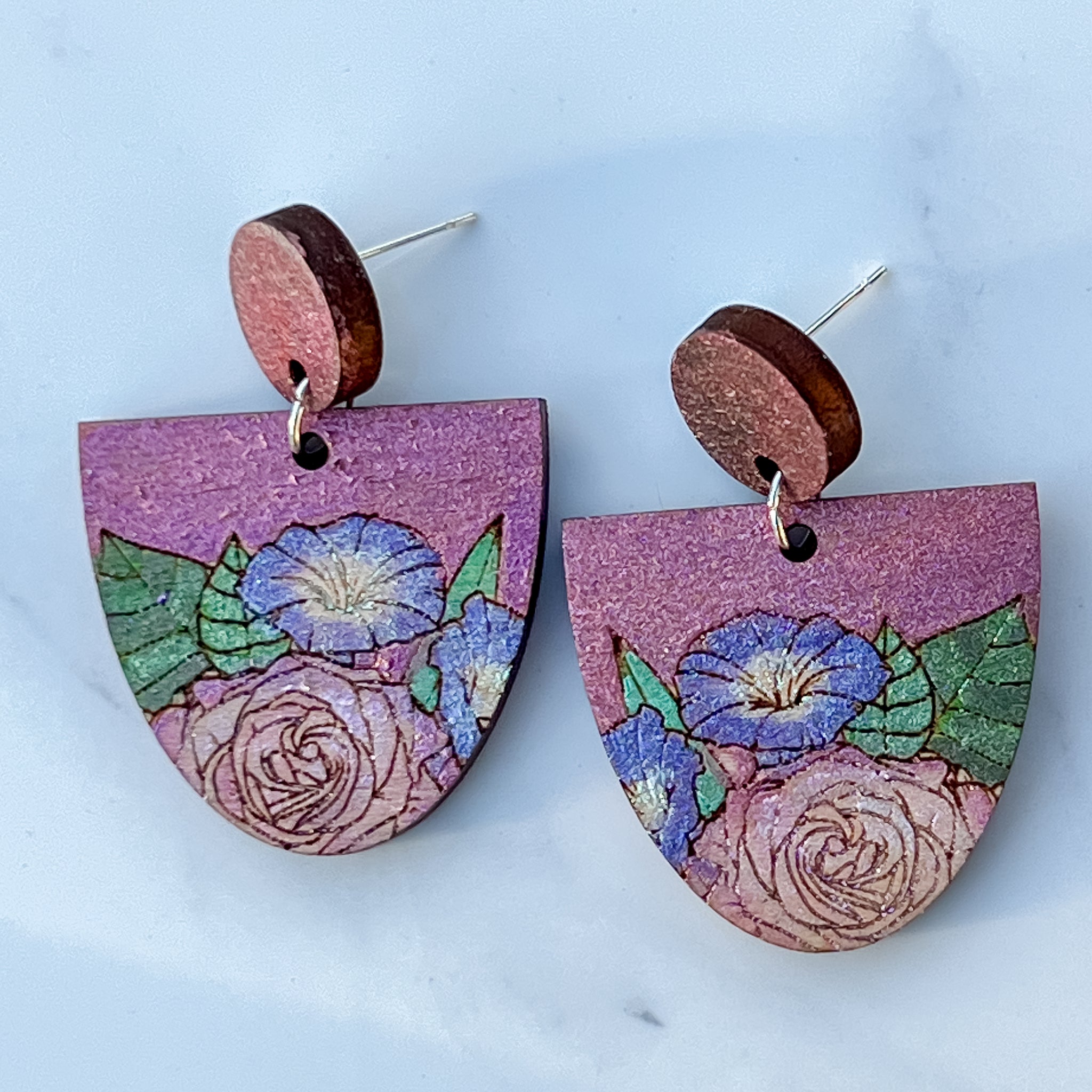 Retro Floral Postbacks: Click Drop Down For Different Styles