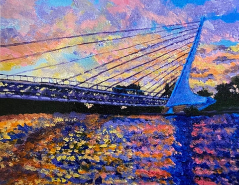 Cotton Candy Sunset at the Sundial Art Print