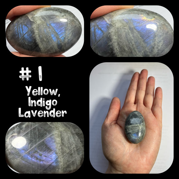 Sunset/Fire Labradorite Palms: Click Drop Down For Different Styles