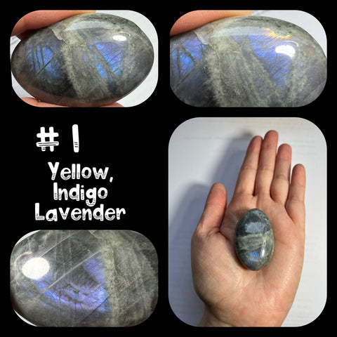 Sunset/Fire Labradorite Palms: Click Drop Down For Different Styles