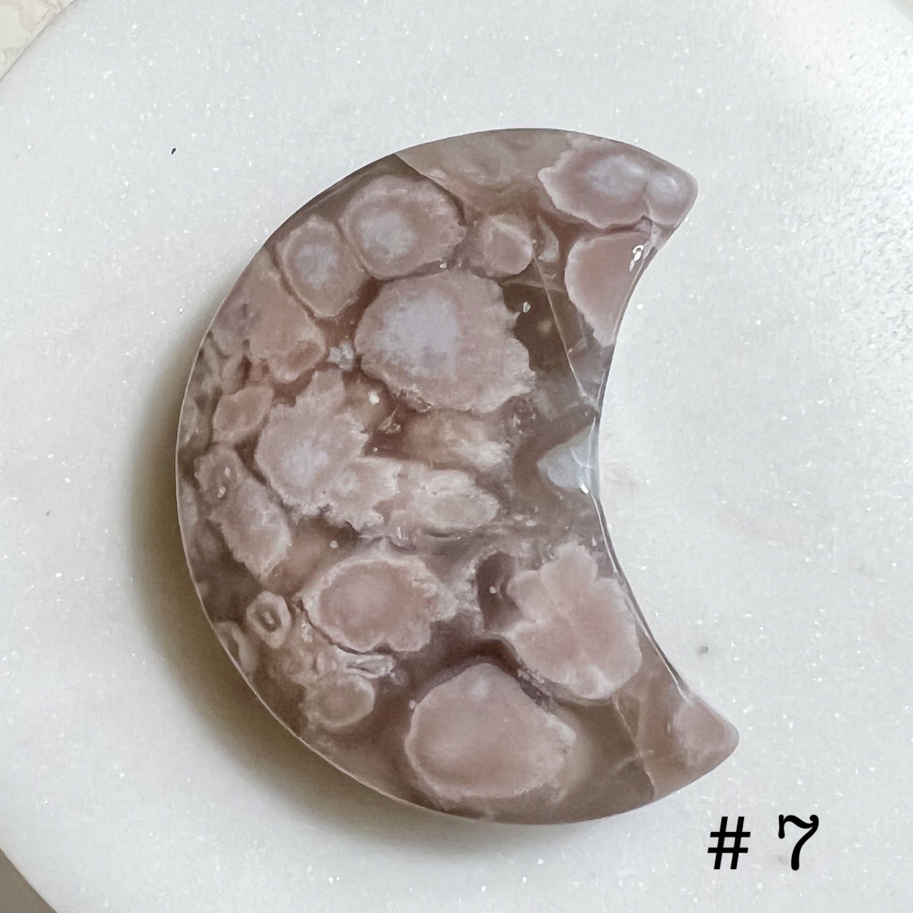 Flower Blossom Agate Moon Palm Stones (Batch 2)