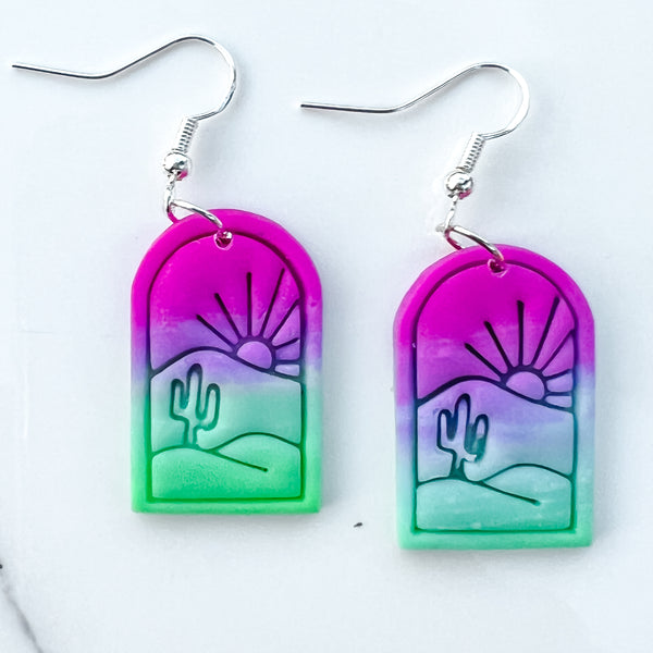 Perfectly Imperfect: Neon Rainbow Ombré Mini Landscapes