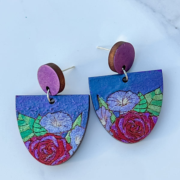 Retro Floral Postbacks: Click Drop Down For Different Styles